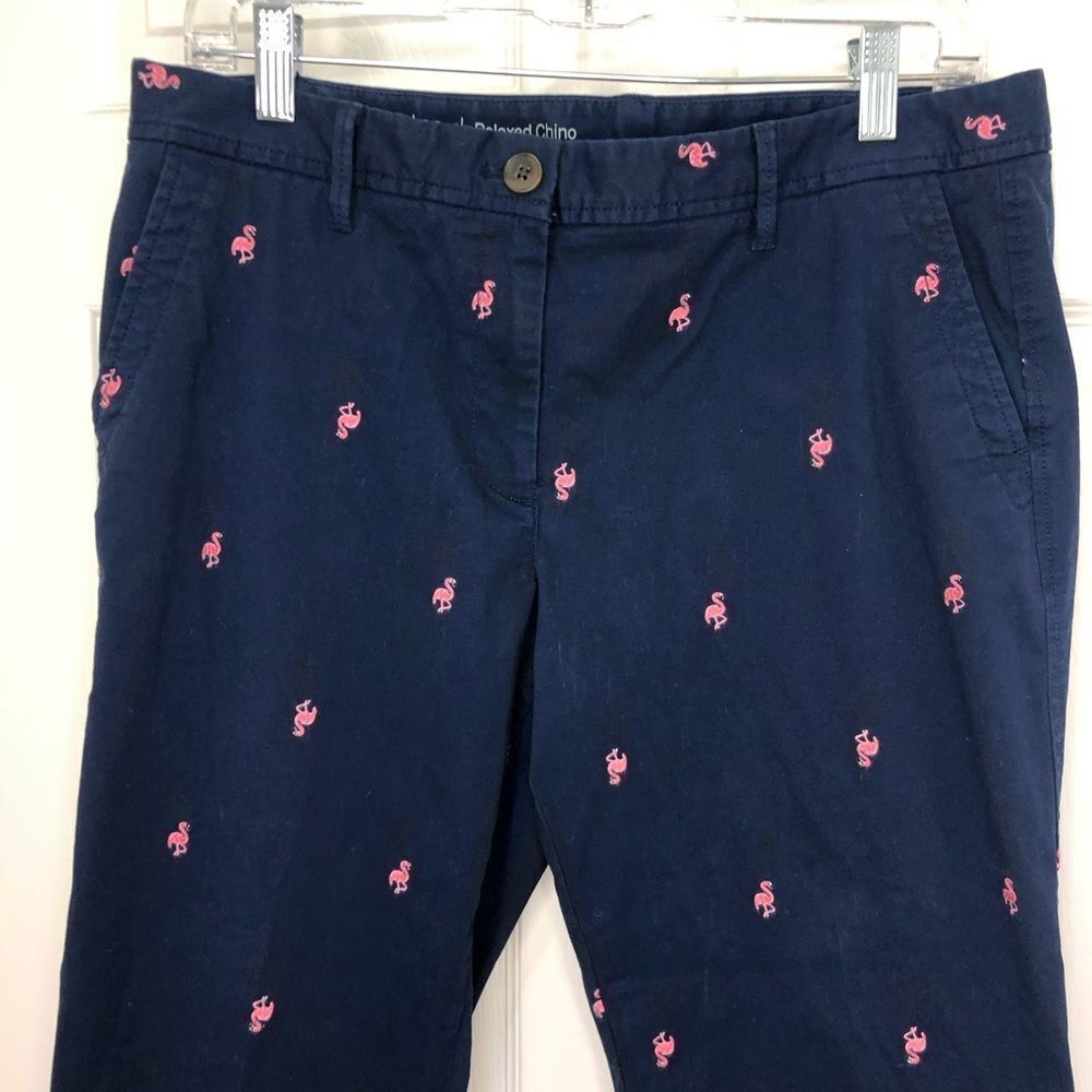 Talbots relaxed chino navy blue flamingo capri pants, size 10p - Picture 3 of 13